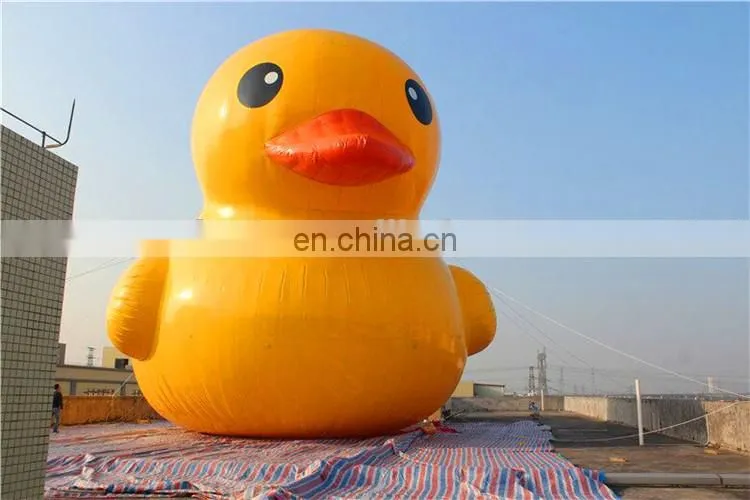 0.6mm PVC giant water inflatable duck float yellow in 46ft