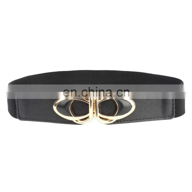 Grace Karin Women Ladies Girls Metal 1.5" Bow-Knot Buckle Stretchy Elastic Waist Belt Waistband CL010485