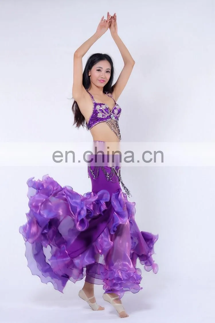 America elegant adult lady beaded tassel bellydance wear