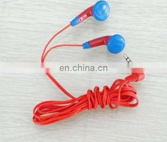 2012 cheap earphone and sterel headphone red packing 3.5mm plug stock sales promtiona