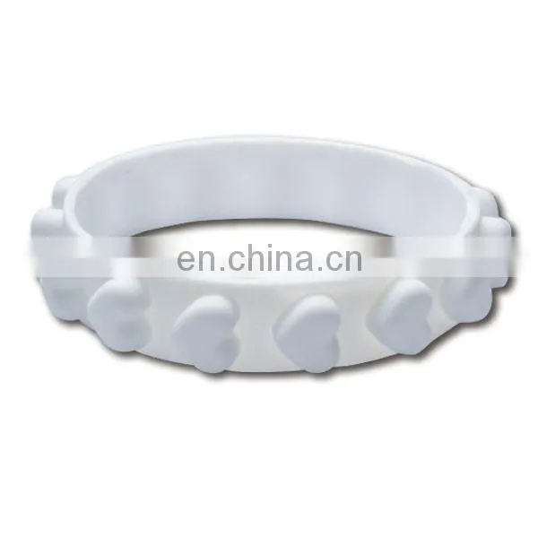 Embossed silicone wristabnd bracelet with color manufacturer