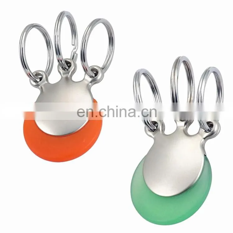 Metal multi rings keyring three ring quick release zinc alloy keychain