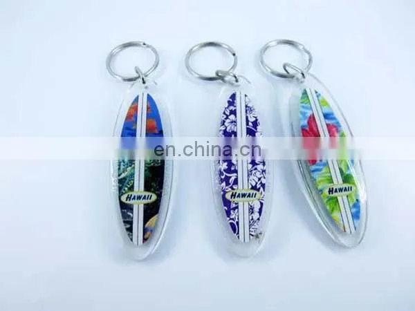 Custom logo surfboard shaped Acrylic keychain