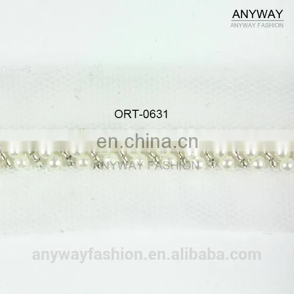 Glitter transparent yellow decoration ribbon