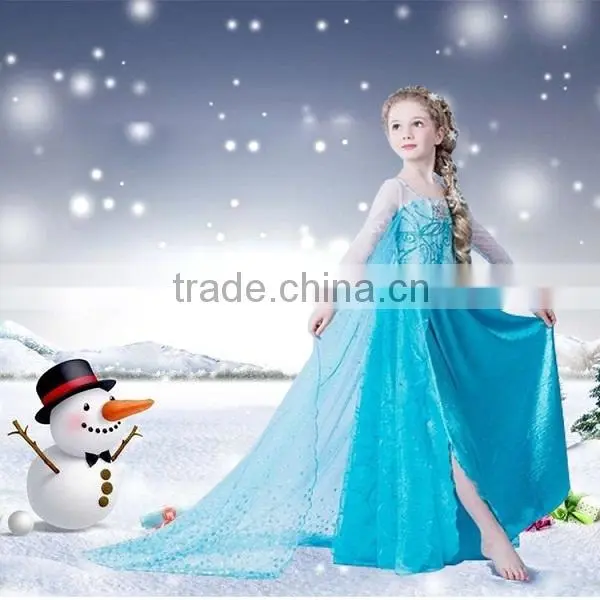 2015 hot Frozen dress Frozen Elsa dress wholesale Frozen costume girls dresses SU036