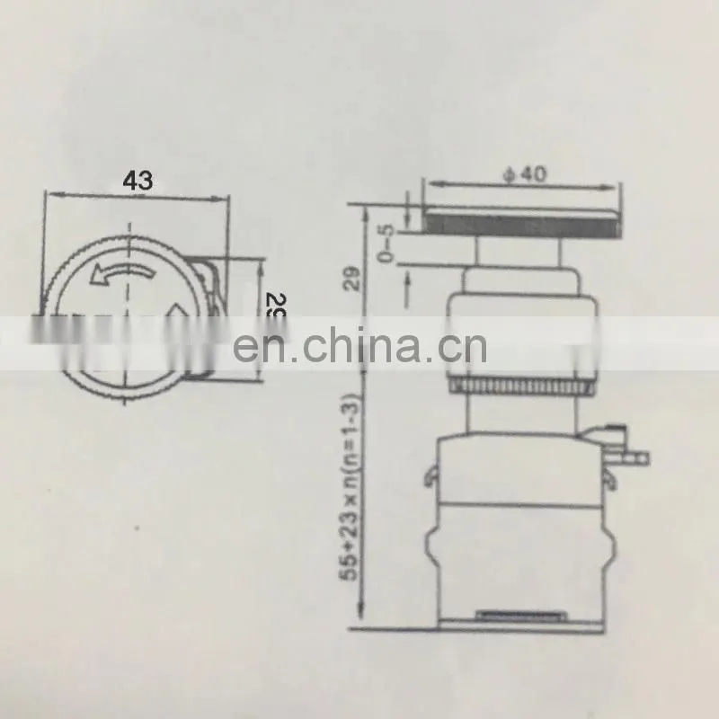 LA38-11ZS Emergency stop 22mm button switches 1NO 1NC red mushroom 10A Equipment Lift Elevator on off switch button