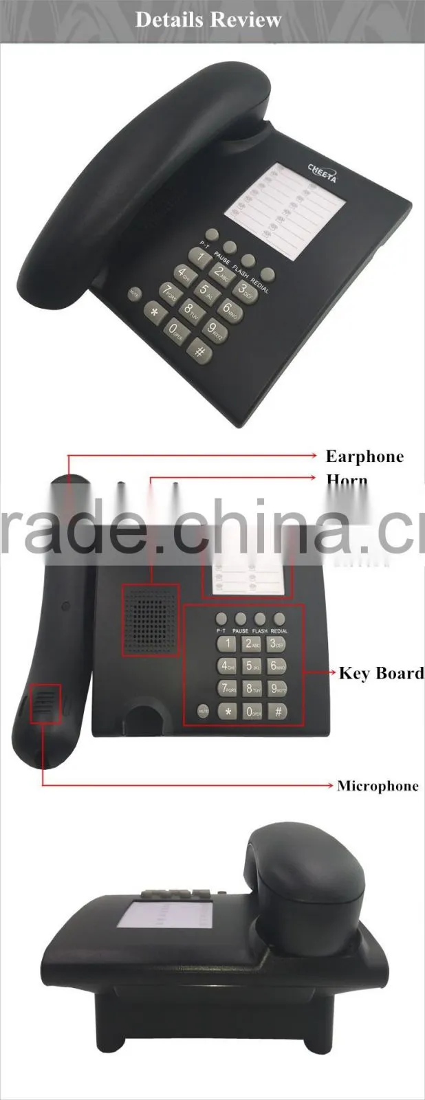 Hot selling brand new basic office corded telephone