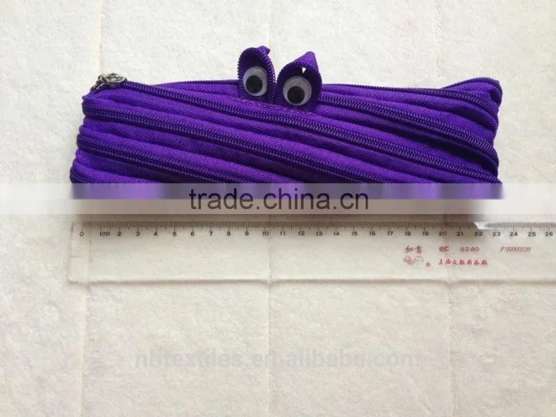 Zipper pouch,one long zipper bag
