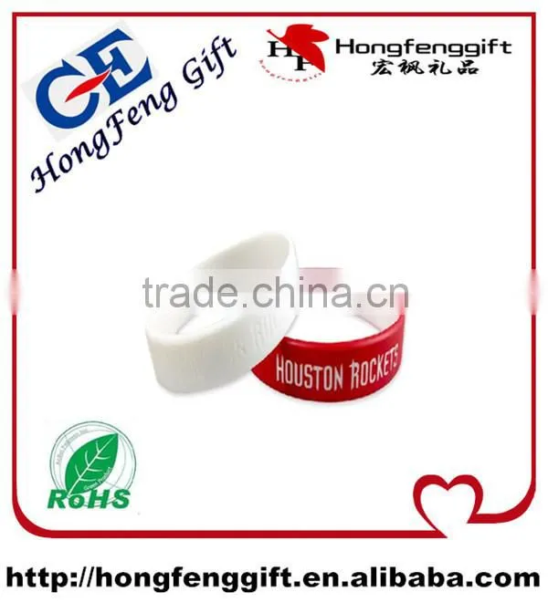 Custom Debossed Beautiful Full Color Silicone Wristbands