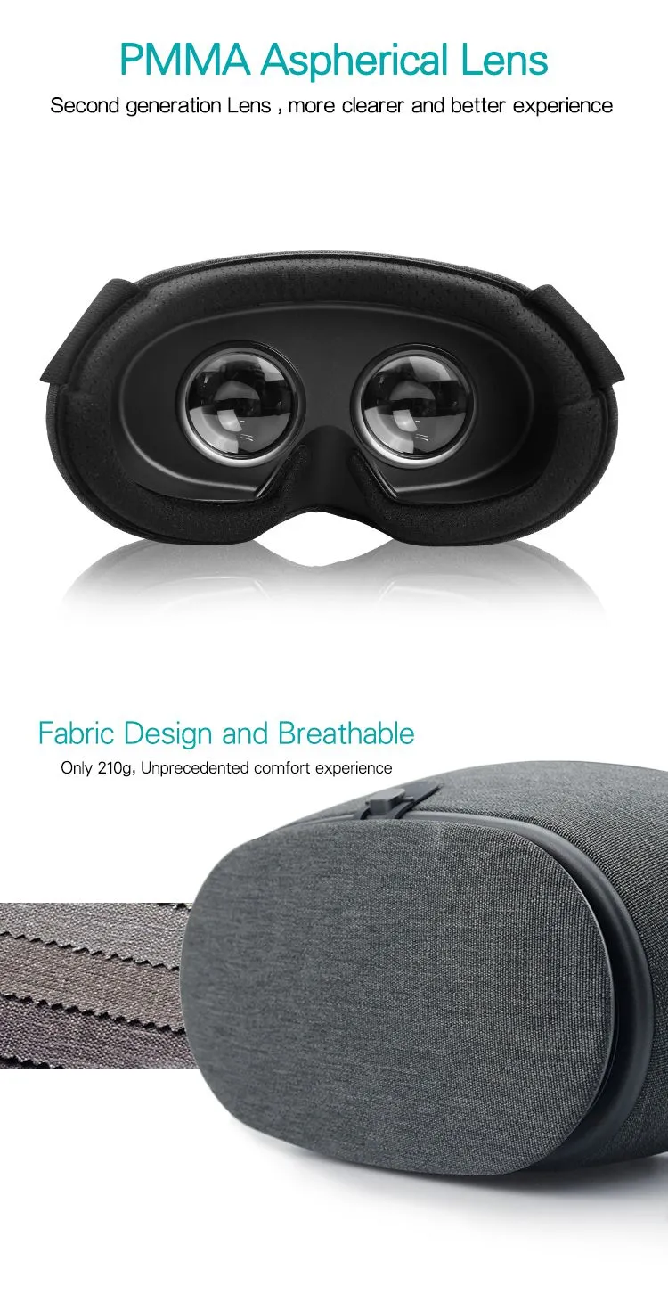 Ultra Light Body VR 3D Virtual Reality 3D Glasses for games and movies