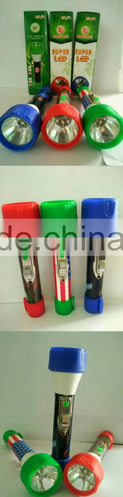 plastic camping 2AA mini torch light