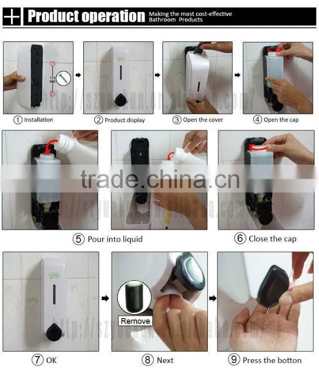 Cheap wholesale hotel hanging manual liquid soap dispenser YK1084