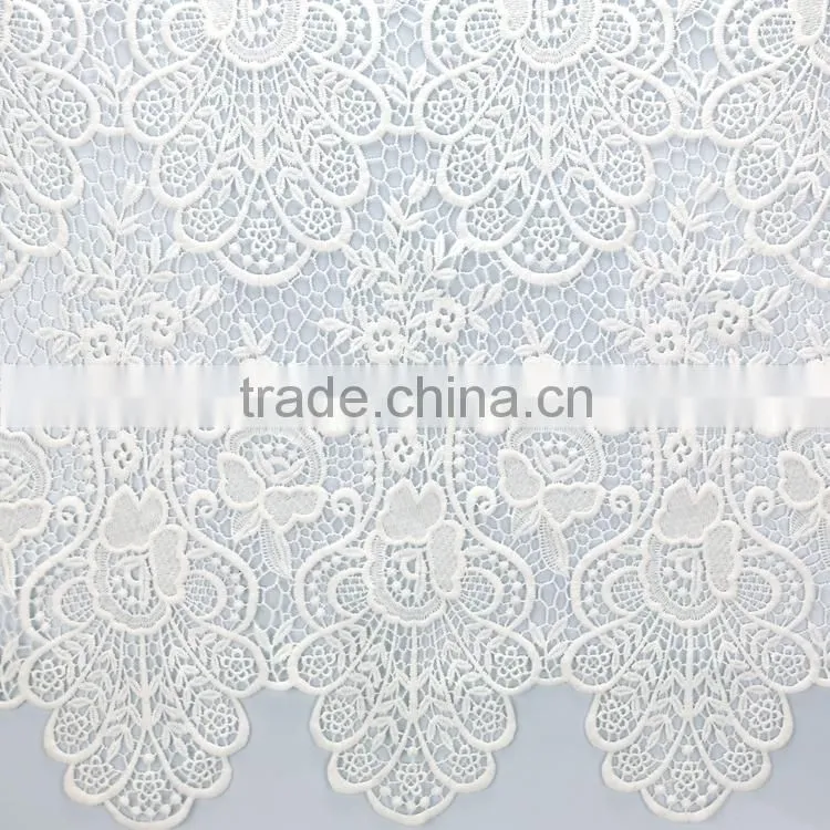 Hot Sale functional flowers embroidery patterns lace embroidered fabric for cutwork embroidery dress