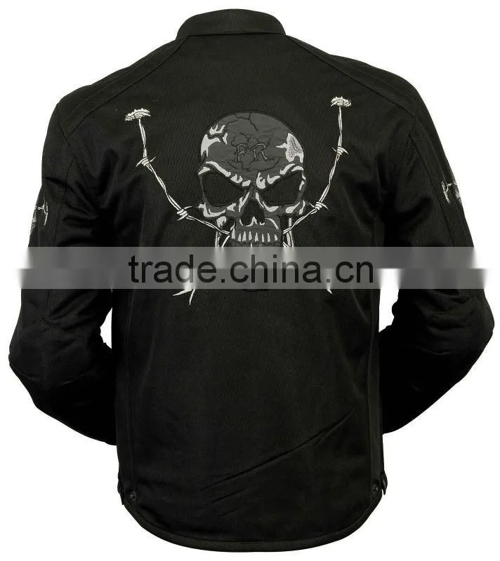 Men's Raceway skull mesh motorcycle jacket