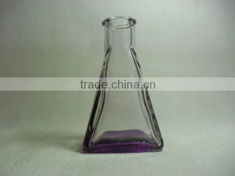 glass aroma diffuser bottle/ glass aromatherapy diffuser bottle purple colour