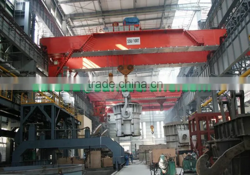 Iron steel casting double girder overhead crane for sale