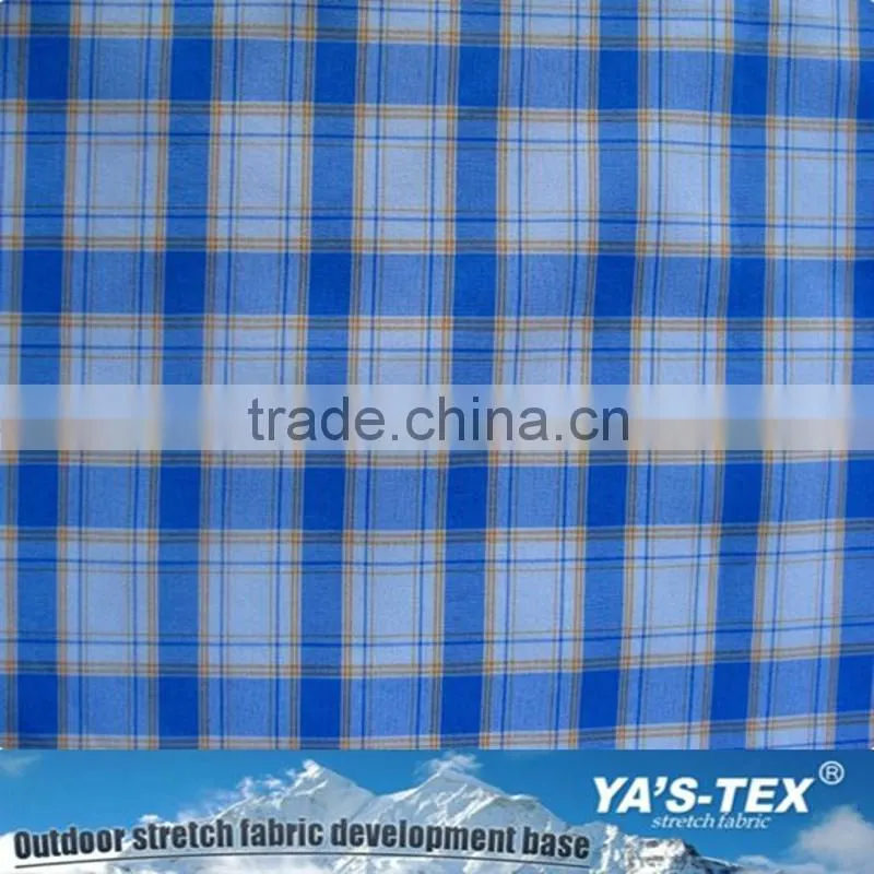 Free sample available shirt fabric yarn dyed woven polyester spandex shirt fabric