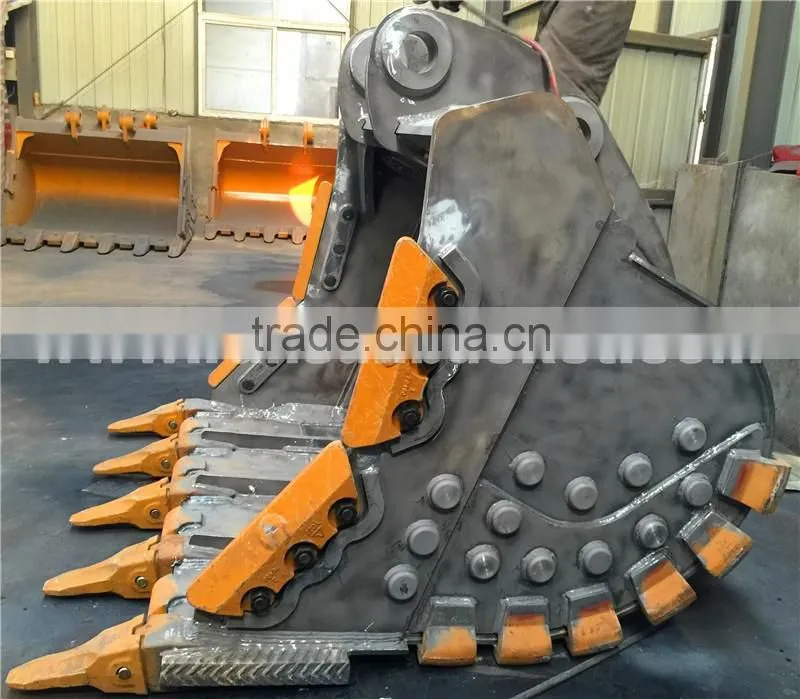 HOT product HARDOX500 NM400 ISO-certified excavator reinforced bucket for 1-80t excavator