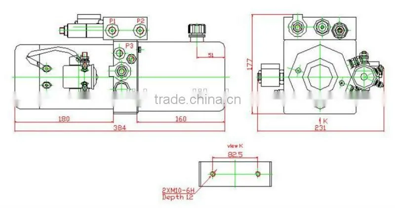 12 volt DC hydraulic power packs for agricultural tractor