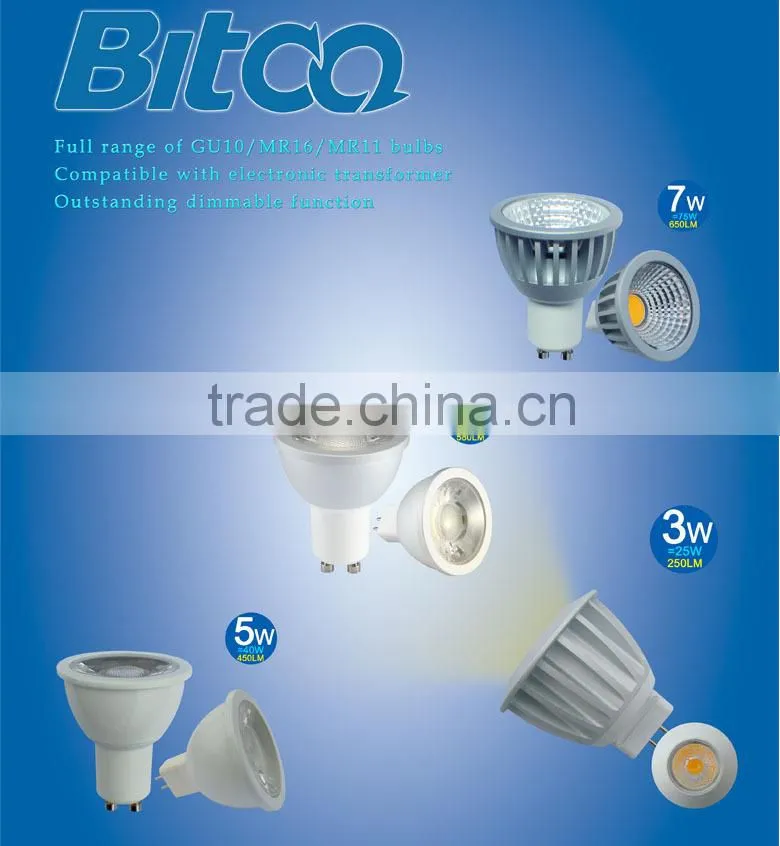 COB LED 7W gu10 24v led spot light