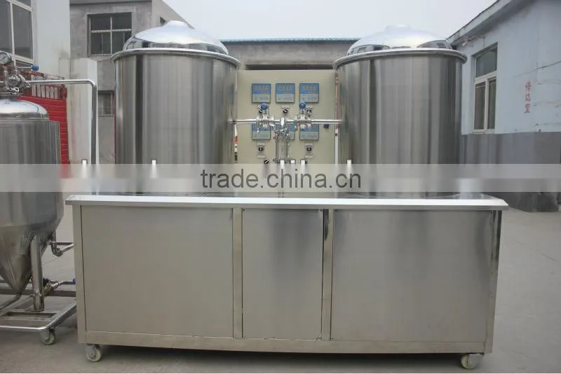 Small home brewing machine and Pub brewery , 2014 Hot Sale Home Brewery equipment, Best kettle and conical fermenter,