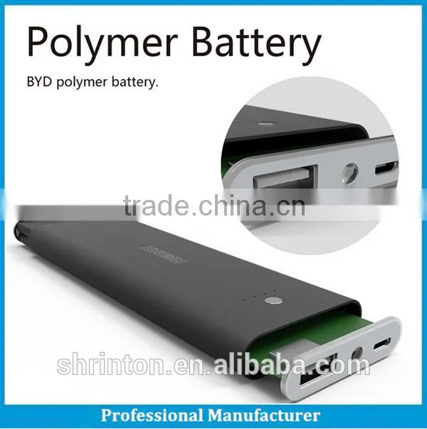 Super Slim 5000mah mobile wallet power bank with 100% matel case