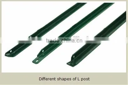 pvc coated high quality cheap 1.25lbs long life time 40mmx40mm t post for china