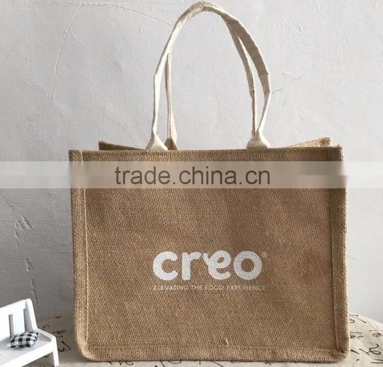 Welcome customized print logo linen fibric gift jewelry bag,small giveaway drawstring bear linen present bag