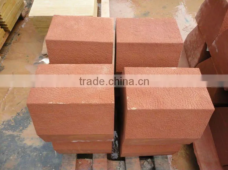 red sandstone tile
