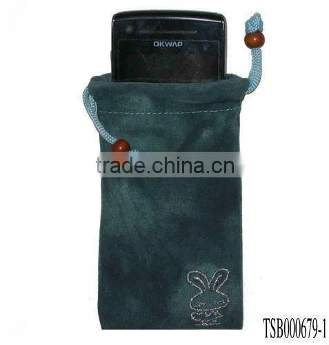 hot sale promotional small fabric drawstring bags for mobile phone