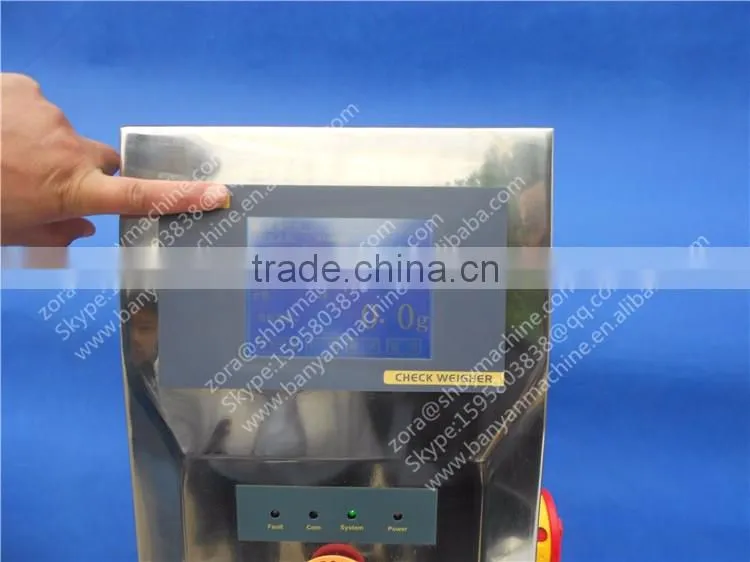 BY-XBC Full automatic metal Weight detector for food, weighting machine