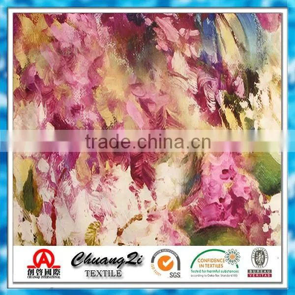 2015 Newest Design 100% Rayon Printed Microfiber Fabric