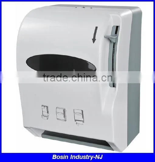 intelligent plastic jumbo roll bathroom auto cut paper dispenser