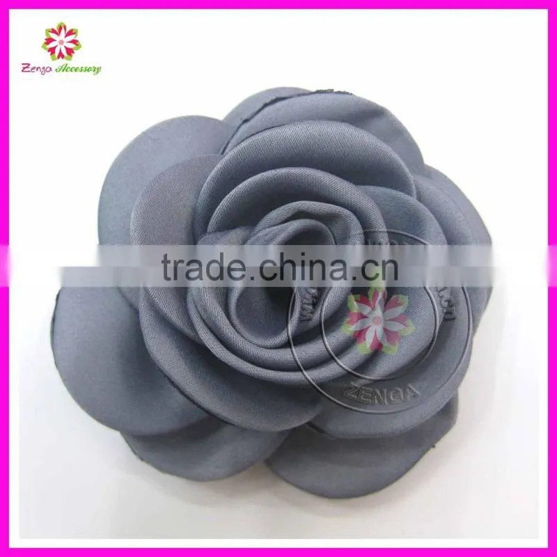 Organza burnt flower, handmade burnt edge curling satin rose, burnt satin organza flower