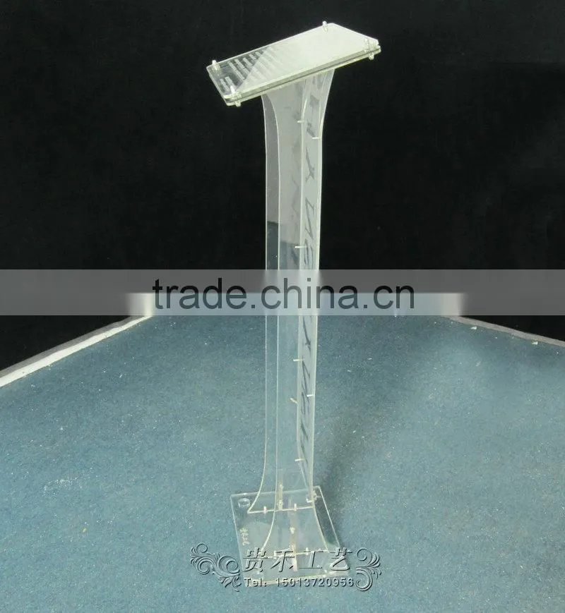 Detachable acrylic information holders ,clear and white acrylic display stand