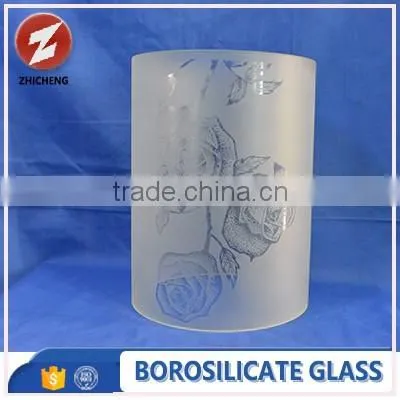 toughened tempered borosilicate 3.3 cut glass lamp cover