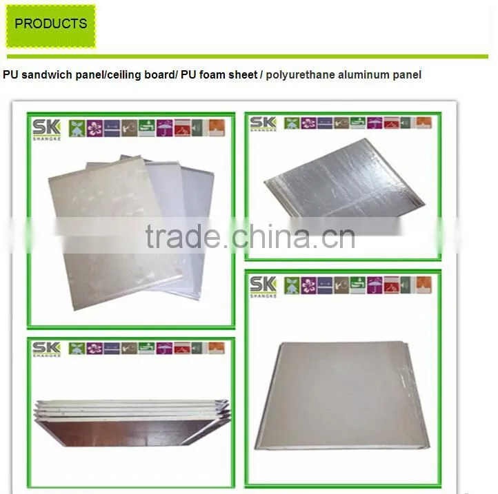 polyurethane ceiling panel/pu polyurethane sandwich panel