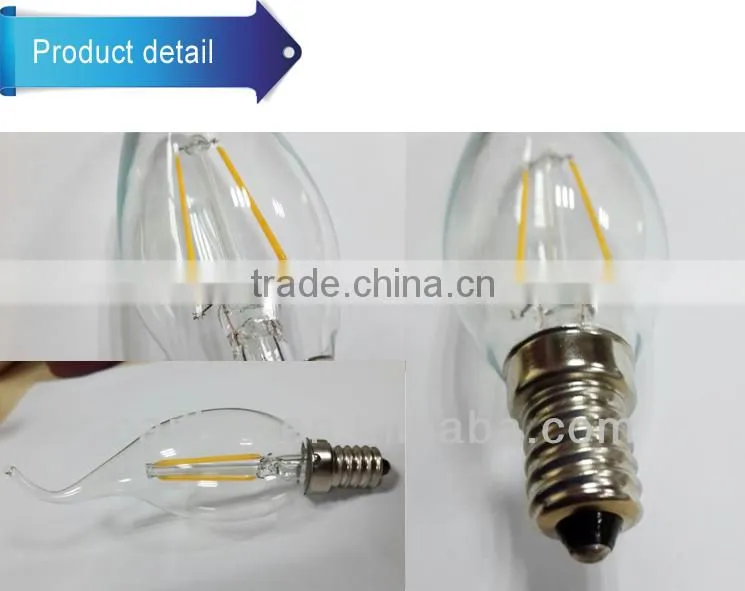 2014 factory new products led filament bulb 1.6w 3.5w