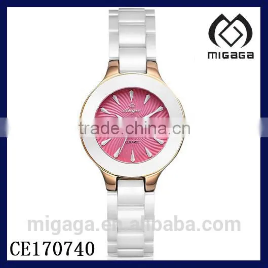 fashion super thin case wristwatches for women ceramic*ceramic thin case wristwatches