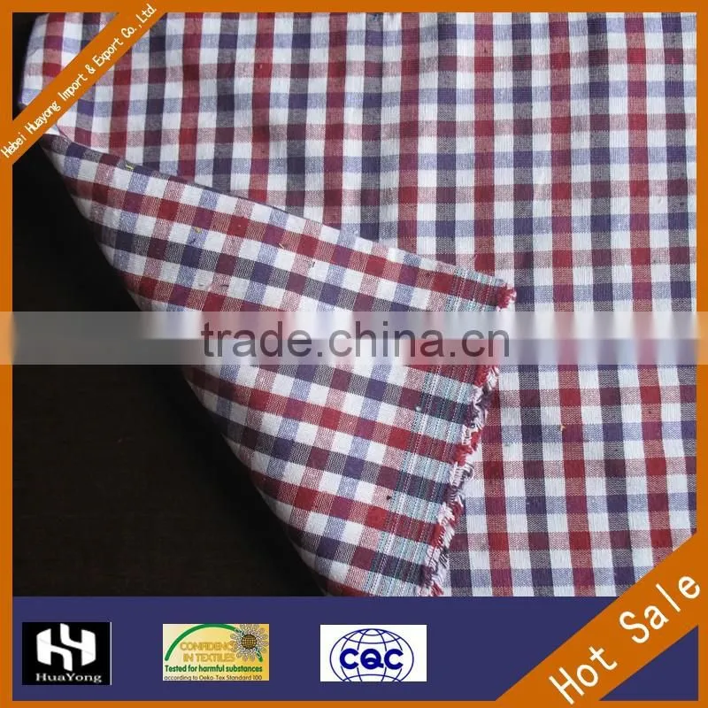 100%Cotton good quality yarn dyed checked fabrics for shirting/pajamas/garment