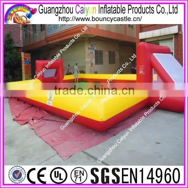 PVC material giant outdoor inflatable football/soccer field,air blower