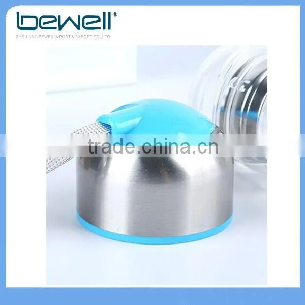 Double wall easy to carry fashion glass bottle