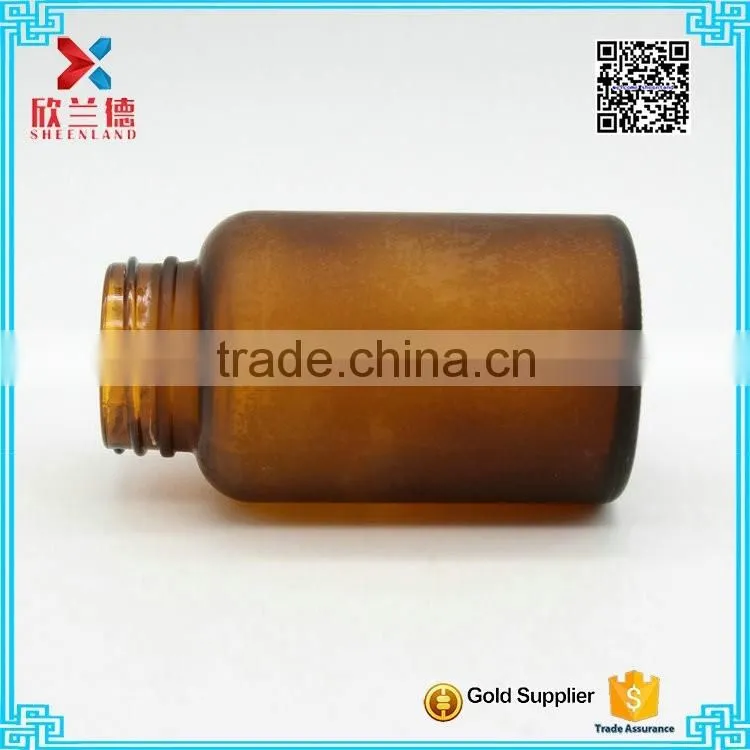120g Safety Cap rouhd amber glass Medicine bottle for sale/pill bottle