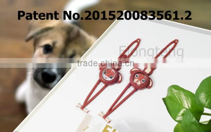 silicone bright color lying prone cat kid's summer wristwatches with CE