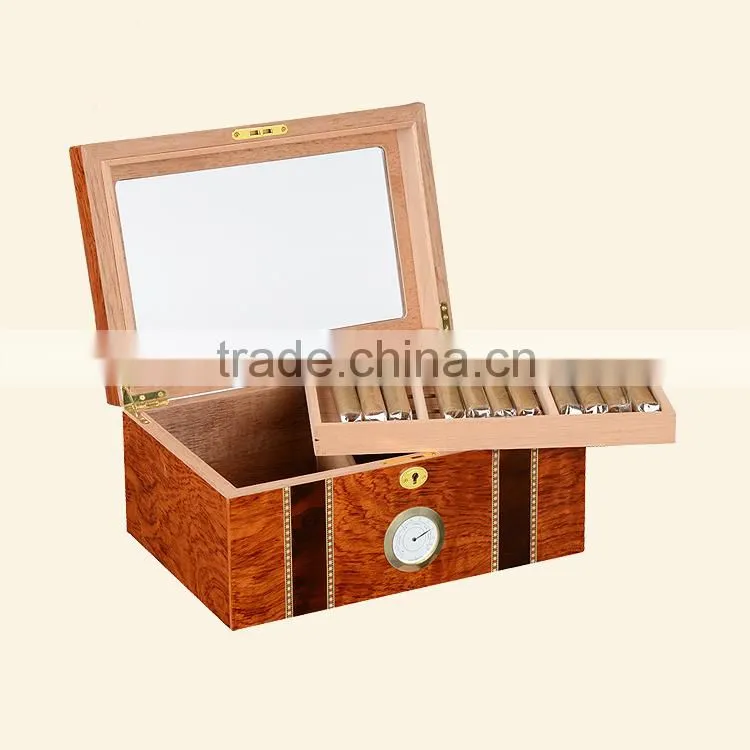 luxury Gloss wooden Cabinet Shape humidor, accept OEM