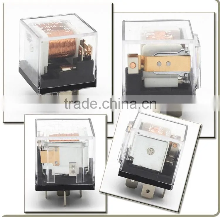 Sealed transparent auto relay 24V 40A