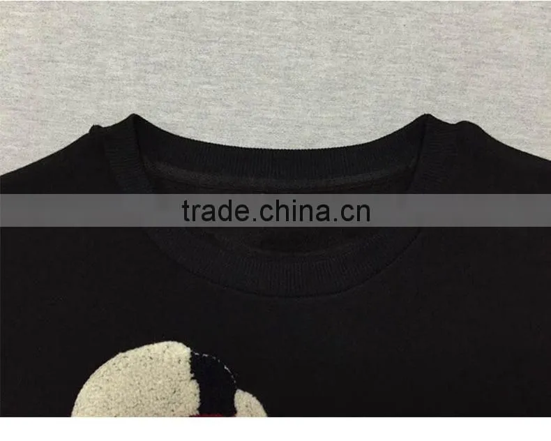 european fashionable letter embroidered gray slim woman fleece for apparel stock