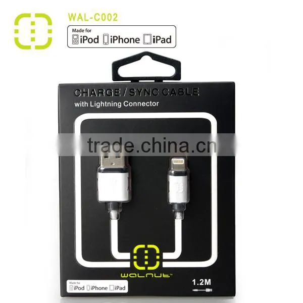 walnut brand OEM ODM mfi usb cable for apple mobile phones