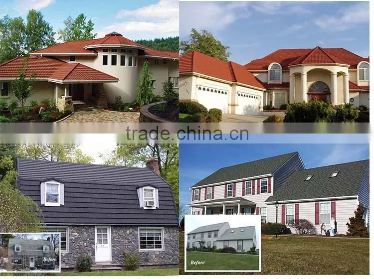 Light weight colorful metal roofing tiles