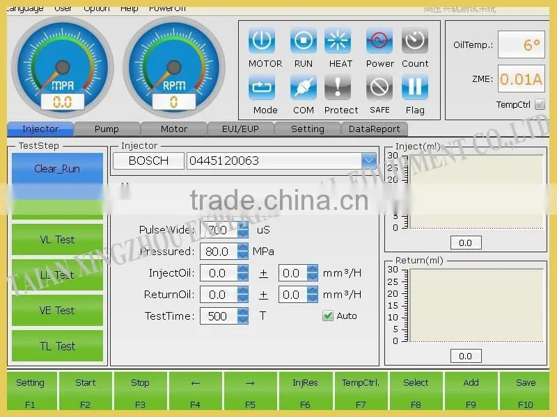 CR816 6 cylinders diesel bosch common rail system injector pump test bench EUI EUP diagnostic bank